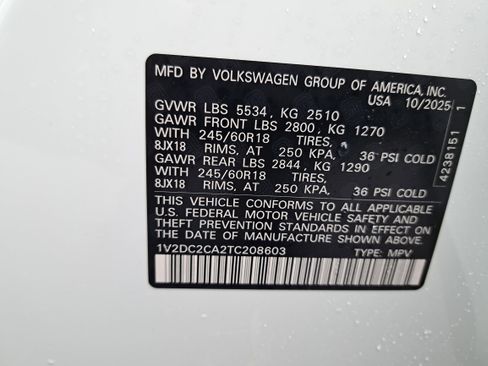 New 2026 Volkswagen Atlas Cross Sport SE image 32