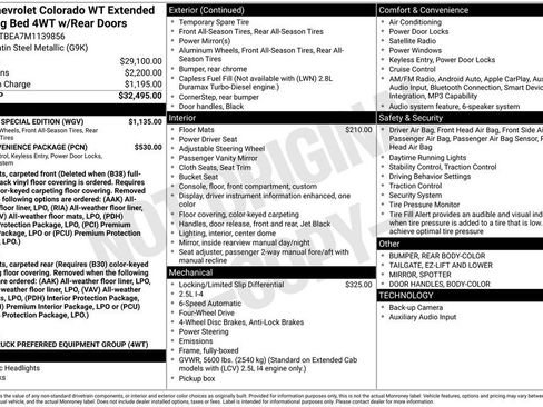Used 2021 Chevrolet Colorado W/T w/ Custom Special Edition AWD/4WD image 6