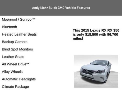 Used 2015 Lexus RX 350 AWD image 4