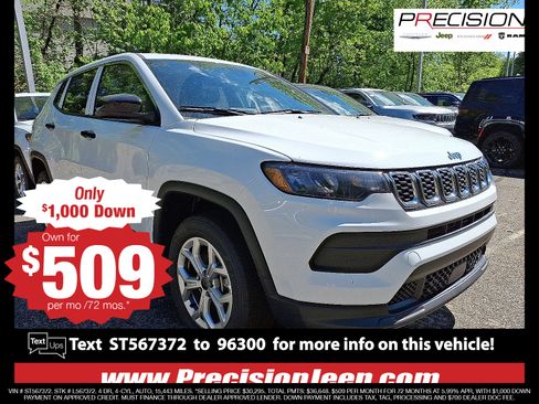 Used 2025 Jeep Compass Sport AWD/4WD image 1