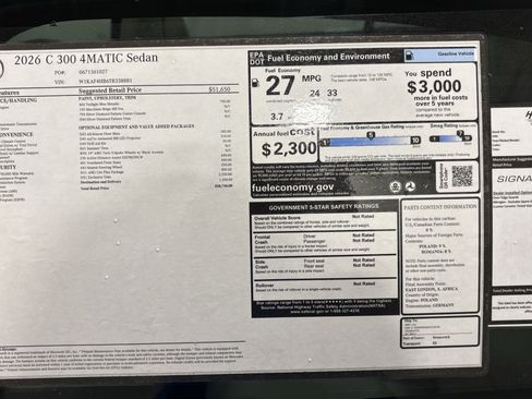 New 2026 Mercedes-Benz C 300 4MATIC Sedan image 29