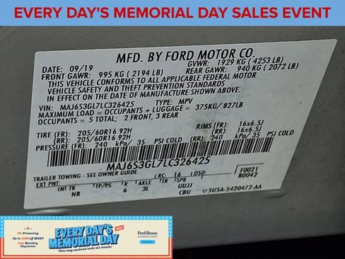 Certified 2020 Ford EcoSport SE w/ SE Convenience Package AWD/4WD image 27