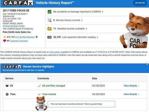 Used 2017 Ford Focus SE image 3