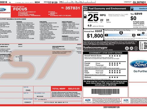 Used 2016 Ford Focus ST w/ Equipment Group 401A FWD image 10