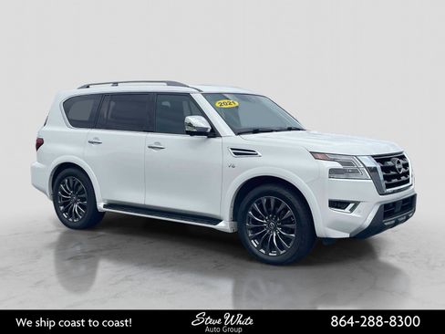 Used 2021 Nissan Armada Platinum w/ Captain's Chairs Package AWD/4WD image 1