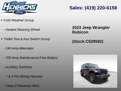 Used 2023 Jeep Wrangler Unlimited Rubicon w/ LED Lighting Group AWD/4WD image 23