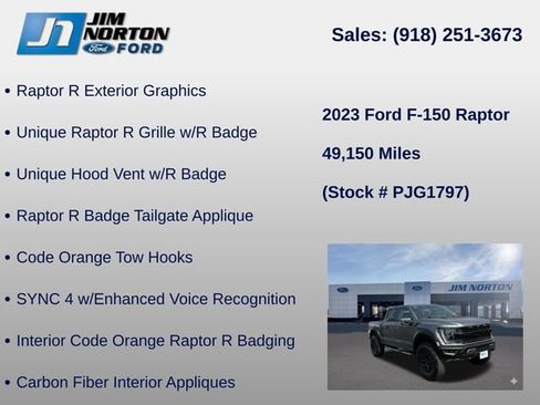 Used 2023 Ford F150 Raptor w/ Equipment Group 802A Raptor R AWD/4WD image 38