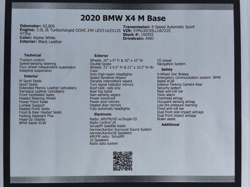 Used 2020 BMW X4 M w/ Executive Package AWD/4WD image 49