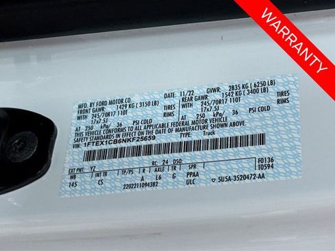 Certified 2022 Ford F150 XL w/ Equipment Group 101A High image 30