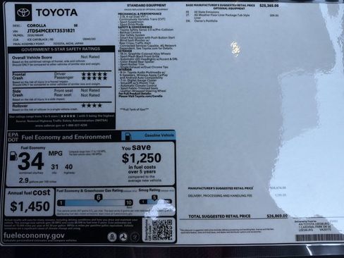New 2026 Toyota Corolla SE FWD image 24