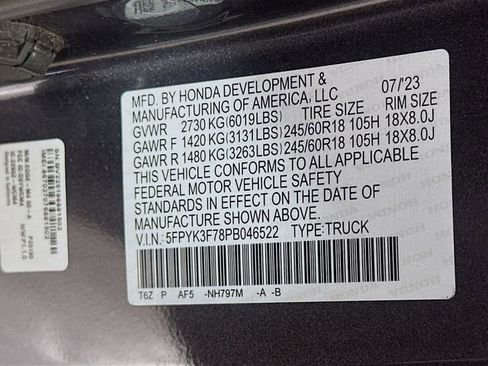 Certified 2023 Honda Ridgeline RTL-E image 35