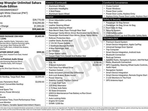 Used 2021 Jeep Wrangler Unlimited Sahara AWD/4WD image 59