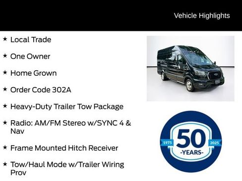 Used 2023 Ford Transit 350 XLT w/ Livery Package RWD image 6
