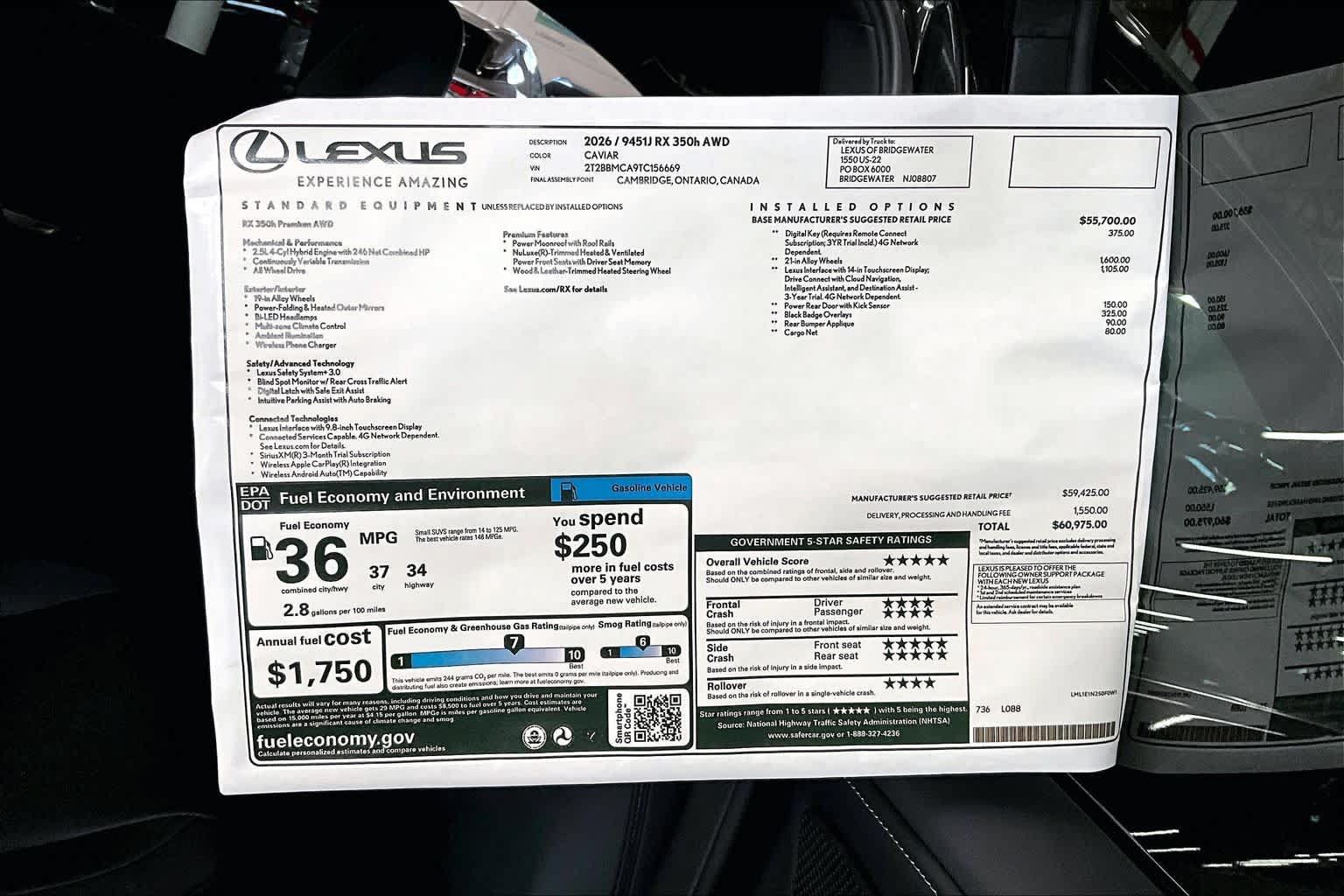 New 2026 Lexus RX 350h AWD/4WD image 14