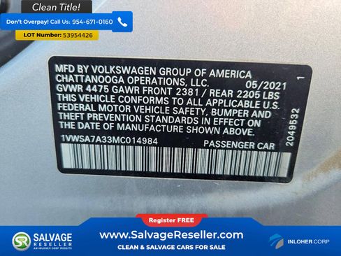 Used 2021 Volkswagen Passat 2.0T SE FWD image 16