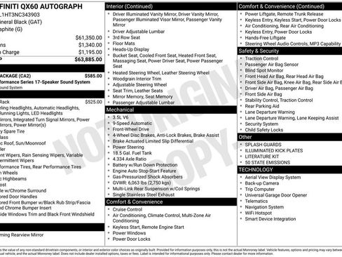 Used 2022 INFINITI QX60 Autograph w/ Cargo Package image 11