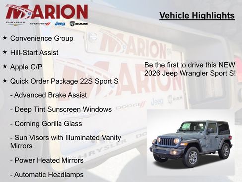 New 2026 Jeep Wrangler Sport AWD/4WD image 5