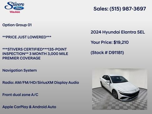 Used 2024 Hyundai Elantra SEL FWD image 8