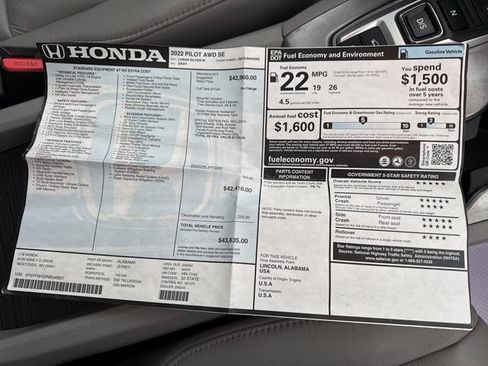 Used 2022 Honda Pilot Special Edition image 5