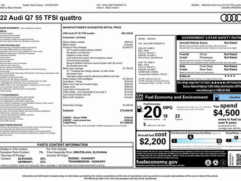 Used 2022 Audi Q7 3.0T Premium Plus w/ Premium Plus Package image 2