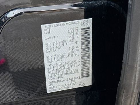 Certified 2022 Nissan Pathfinder Platinum w/ Cargo Package image 36