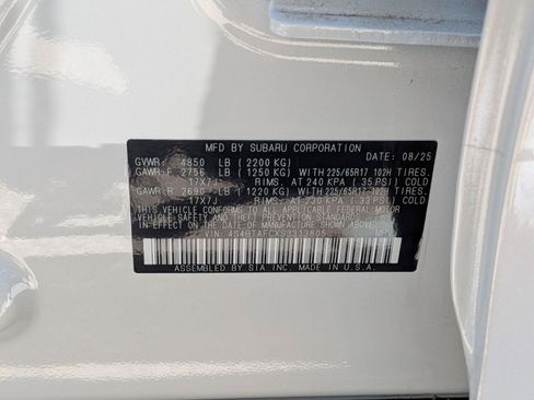 Certified 2025 Subaru Outback Premium w/ Popular Package #1A AWD/4WD image 39