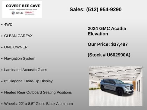 Used 2024 GMC Acadia Elevation w/ Black Edition AWD/4WD image 13