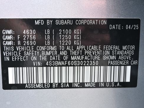 Certified 2025 Subaru Legacy Premium w/ Popular Package #1 image 37