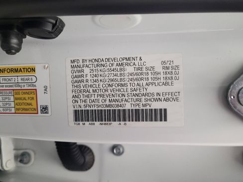 Used 2021 Honda Pilot EX image 33