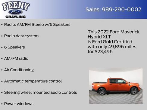 Used 2022 Ford Maverick XLT w/ XLT Luxury Package image 16