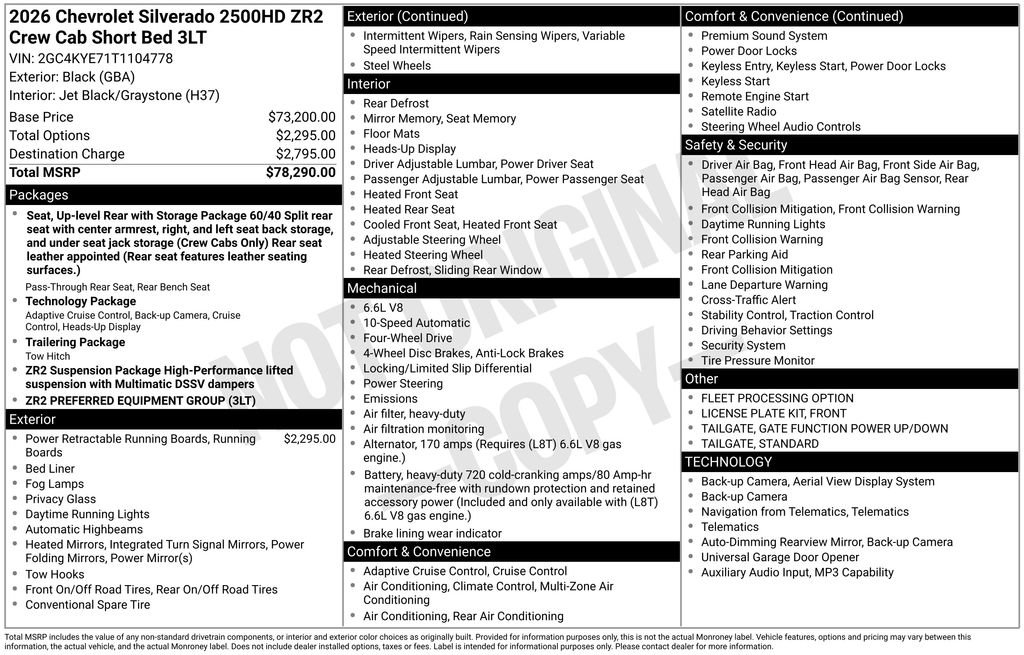 Used 2026 Chevrolet Silverado 2500 ZR2 AWD/4WD image 6