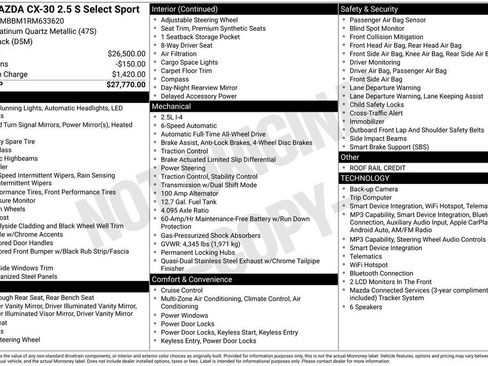 Used 2024 MAZDA CX-30 AWD 2.5 S w/ Select Sport Pkg image 32