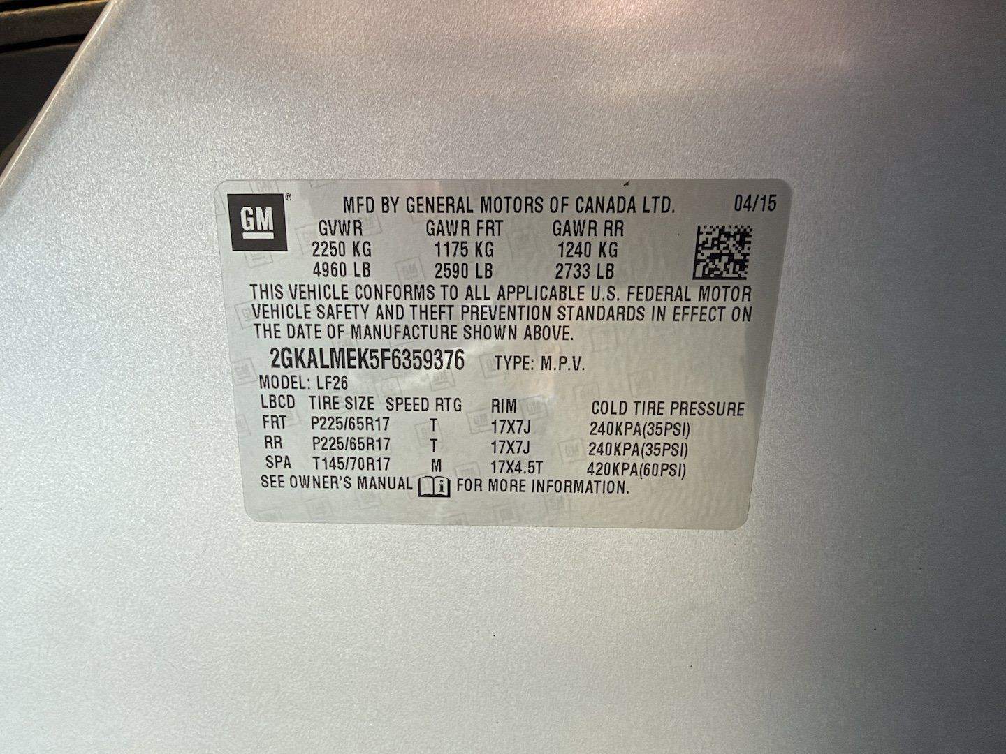 Used 2015 GMC Terrain SLE FWD image 32