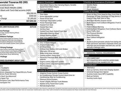 Used 2024 Chevrolet Traverse RS w/ LPO, Floor Liner Package