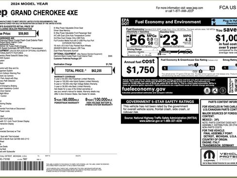 Used 2024 Jeep Grand Cherokee Limited 4xe AWD/4WD image 5