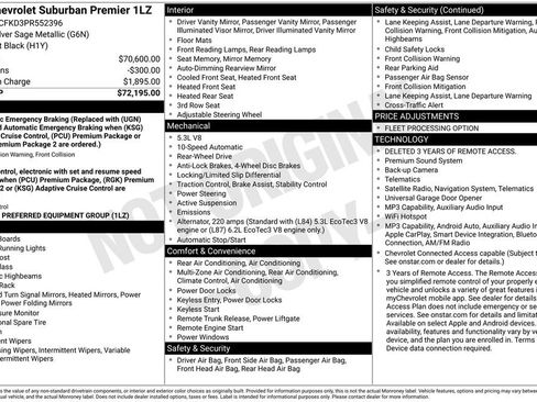 Used 2023 Chevrolet Suburban Premier RWD image 2