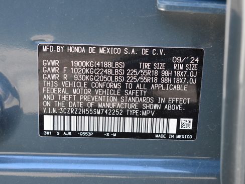 Certified 2025 Honda HR-V Sport image 38