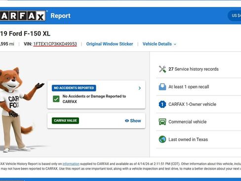 Used 2019 Ford F150 XL w/ Equipment Group 101A Mid image 10