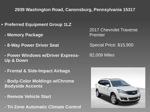 Used 2017 Chevrolet Traverse Premier AWD/4WD image 9