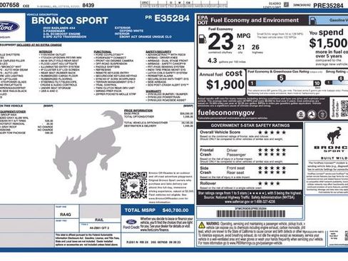 Used 2023 Ford Bronco Sport Badlands AWD/4WD image 54