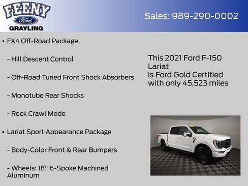 Used 2021 Ford F150 Lariat w/ Equipment Group 502A High AWD/4WD image 24