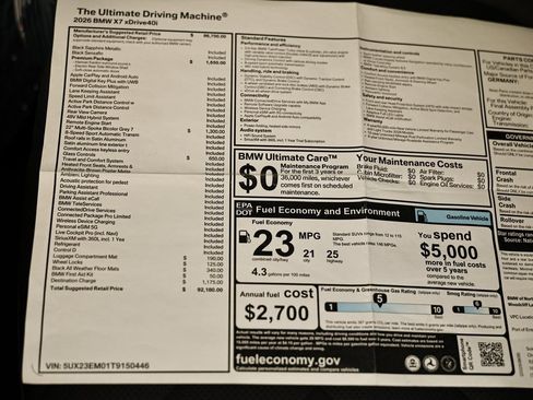 New 2026 BMW X7 xDrive40i w/ Premium Package image 43