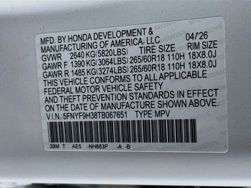 Used 2026 Honda Passport RTL image 38