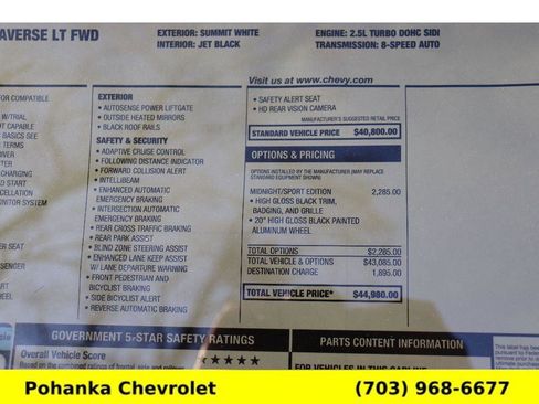 New 2026 Chevrolet Traverse LT w/ Midnight/Sport Edition image 31