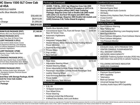 Certified 2020 GMC Sierra 1500 SLT w/ SLT Premium Plus Package AWD/4WD image 52