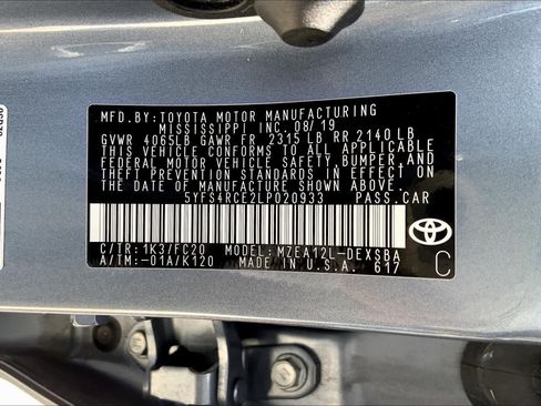 Used 2020 Toyota Corolla SE FWD image 33