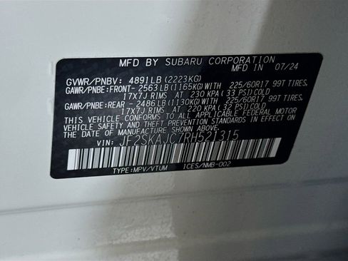 Certified 2024 Subaru Forester Wilderness AWD/4WD image 43