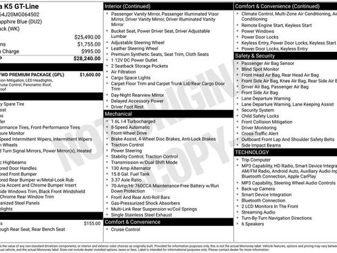 Used 2021 Kia K5 GT-Line w/ GT-Line FWD Premium Package image 24