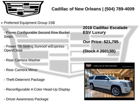 Used 2018 Cadillac Escalade ESV Luxury RWD image 7