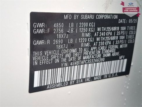 Certified 2025 Subaru Outback Touring w/ Popular Package #2 image 27